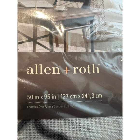 Allen + Roth Light Filtering Gray Rod Pocket/Back Tab Curtain Panel 50" X 95" 95 - Picture 3 of 6